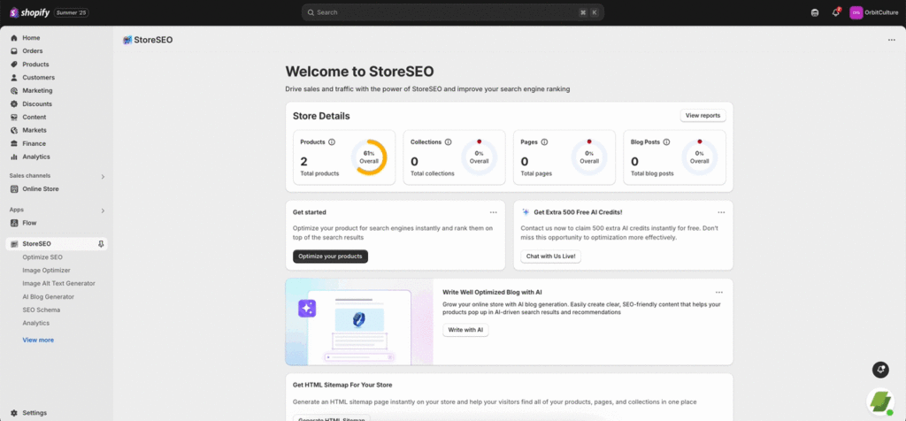 How to Generate Blog Posts with StoreSEO AI Blog Generator 1 StoreSEO AI Blog Generator